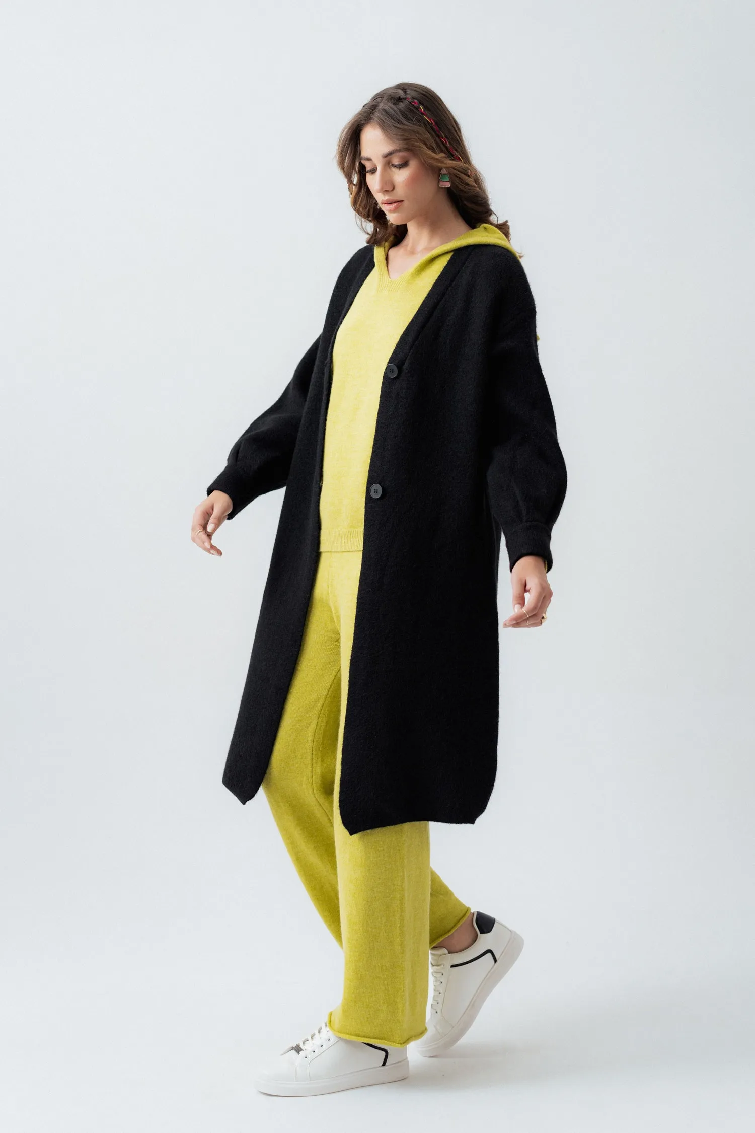 Black Relaxed Fit Cardigan