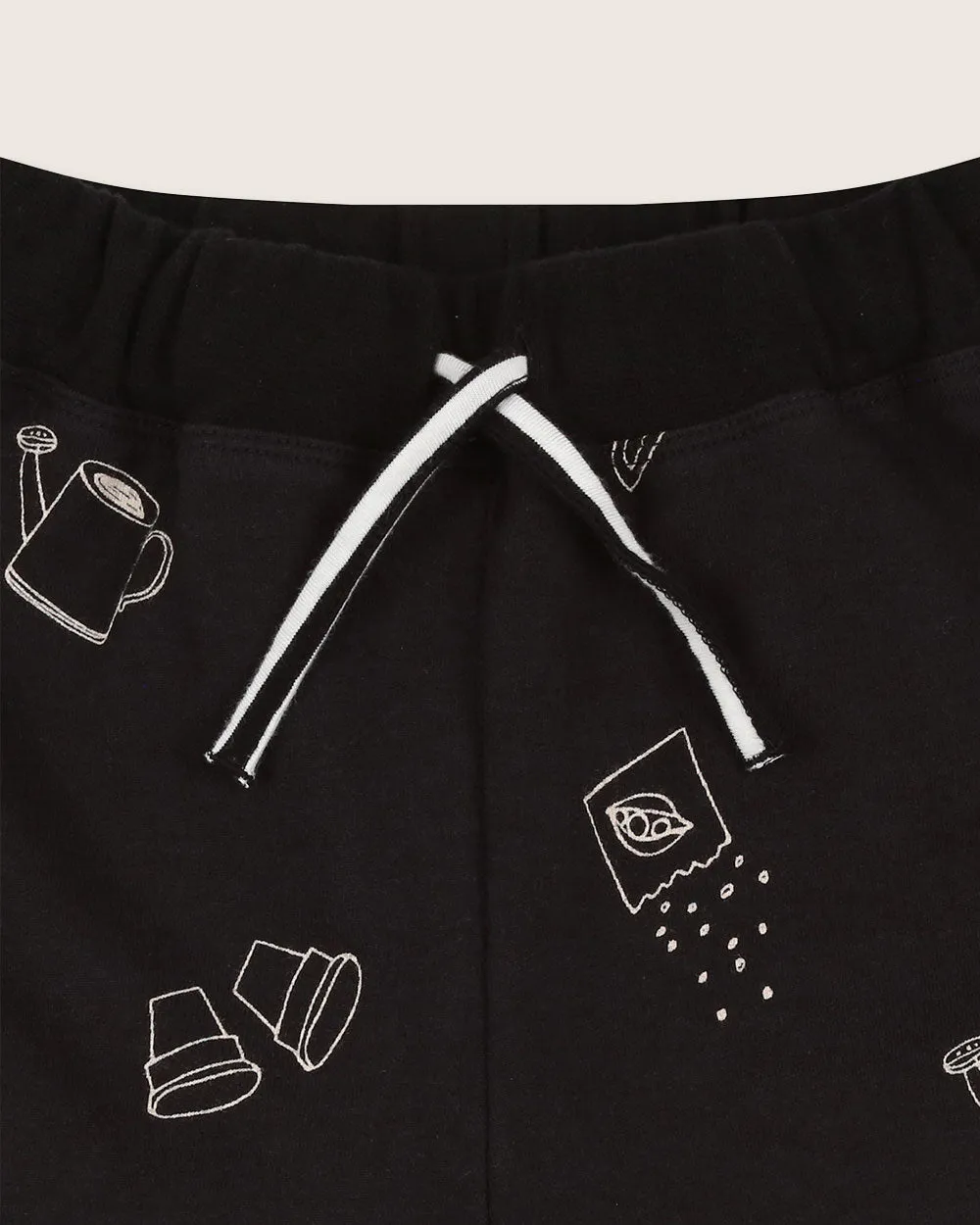 Black Sew and Grow Print Shorts
