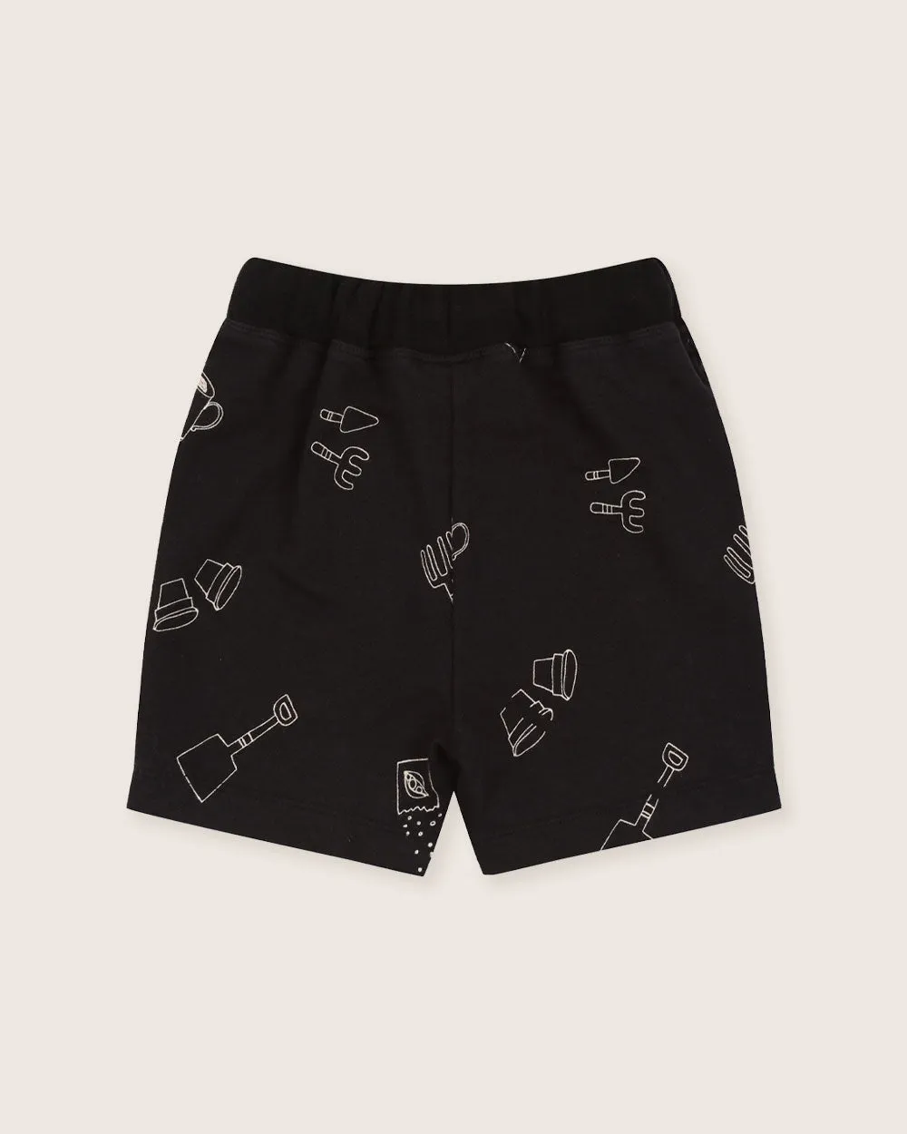 Black Sew and Grow Print Shorts