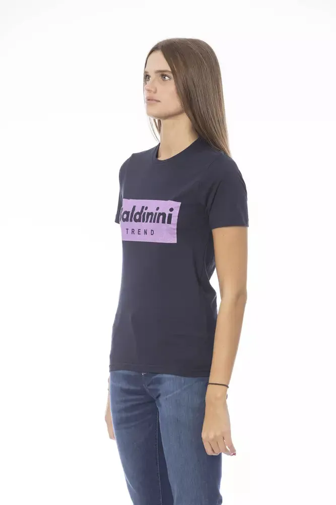 Blue Cotton Women Top