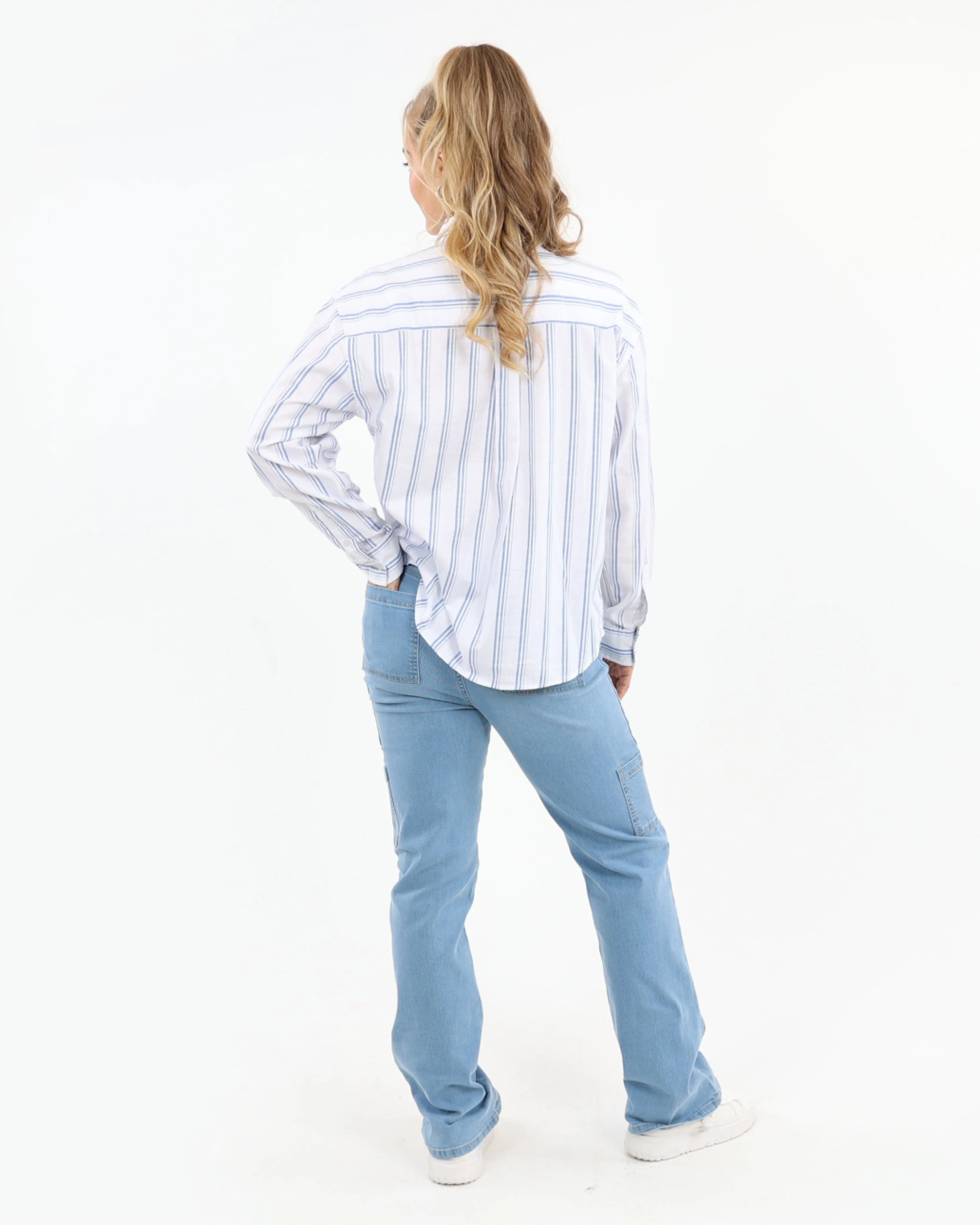 Blue Flared Jeans