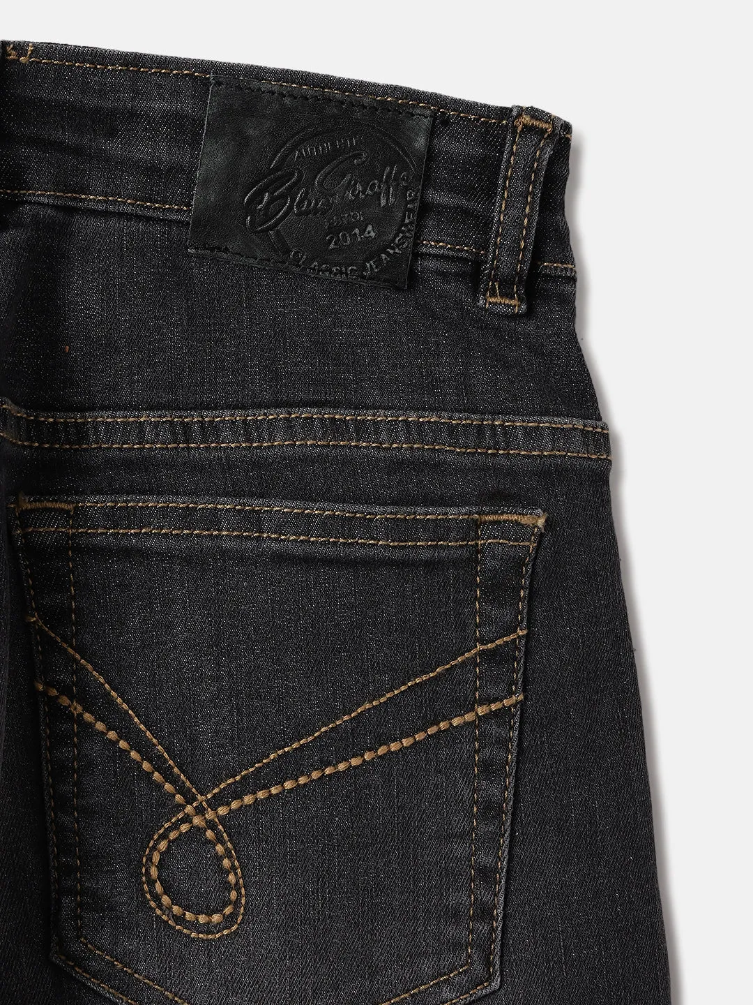 Blue Giraffe Kids Grey Bootcut Fit Solid Jeans