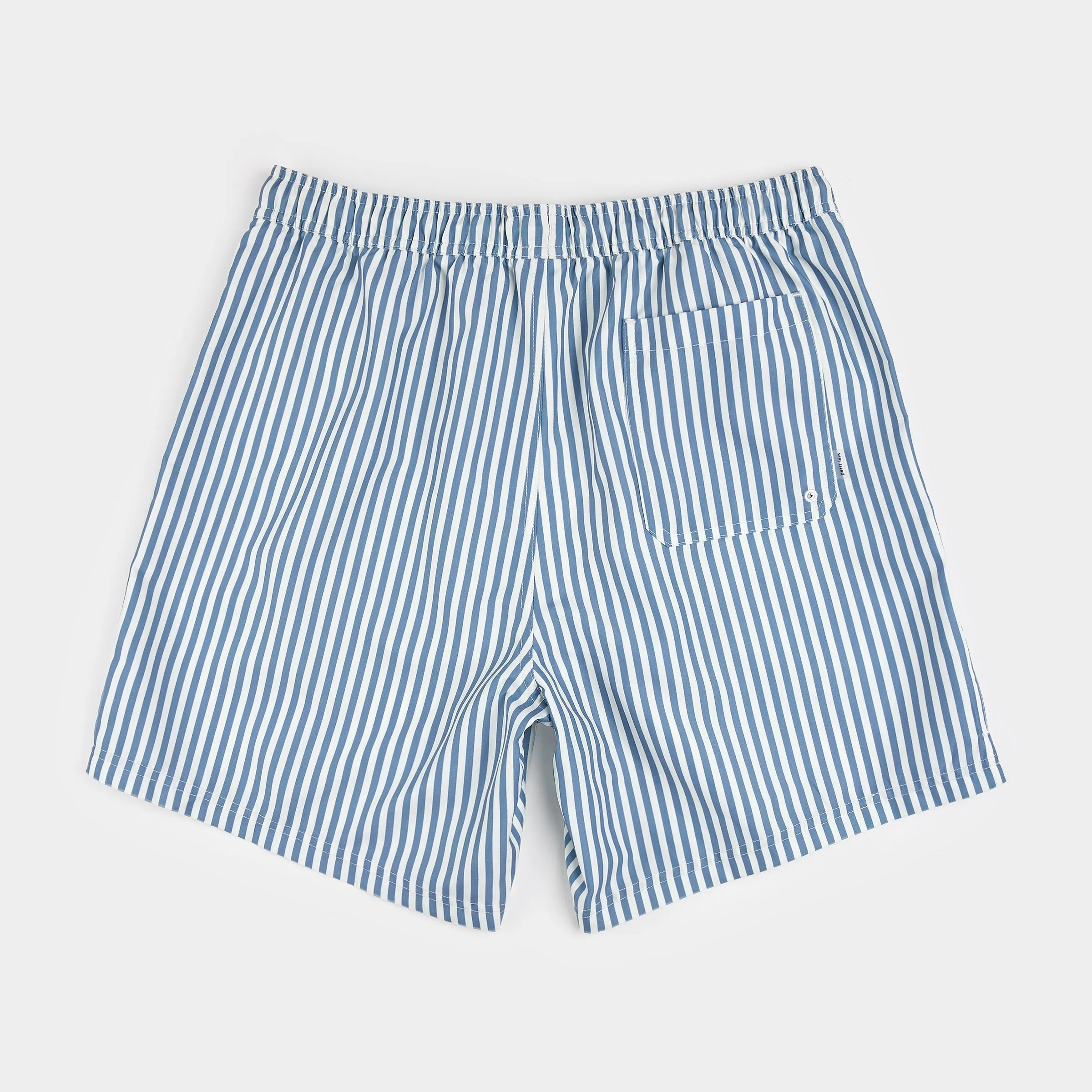 Blue Striped Men's Swim Trunks