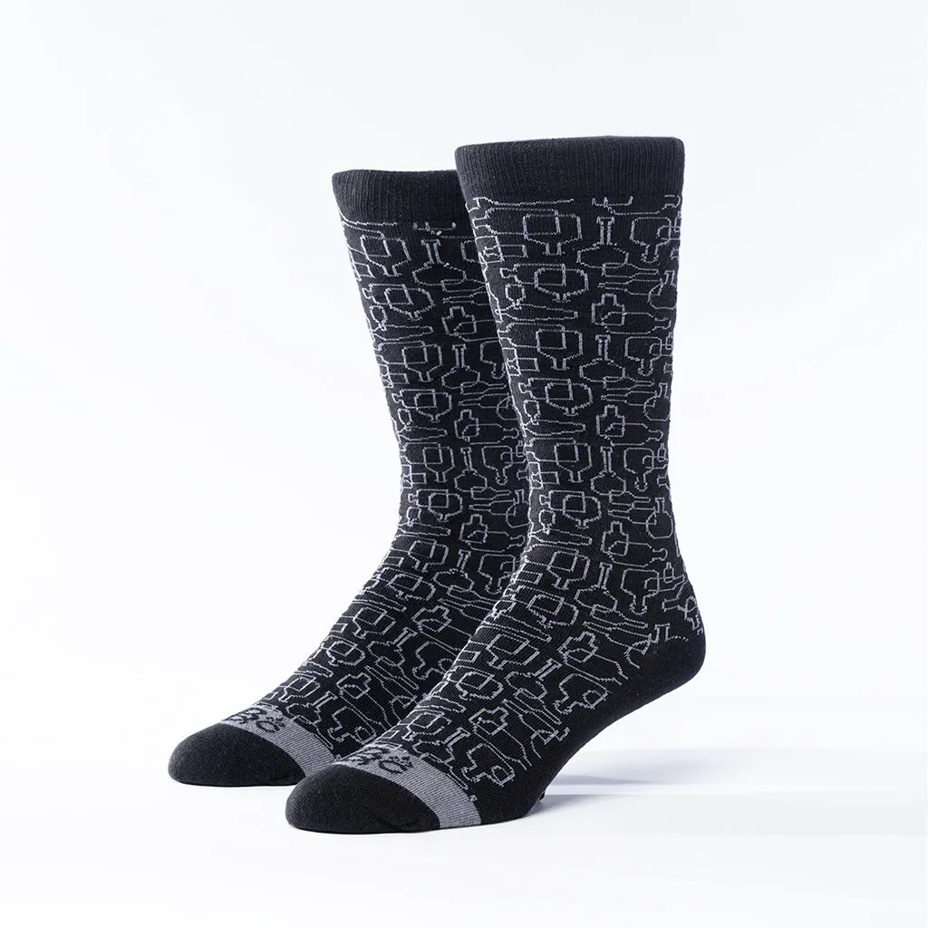 Bourbon Days Tie   Sock Gift Set | Gray   Black