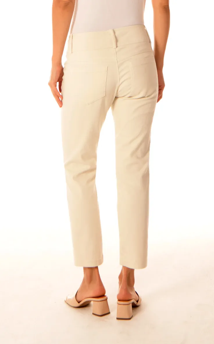 Brenda Beddome Crop Straight Leg Cotton Jean Natural