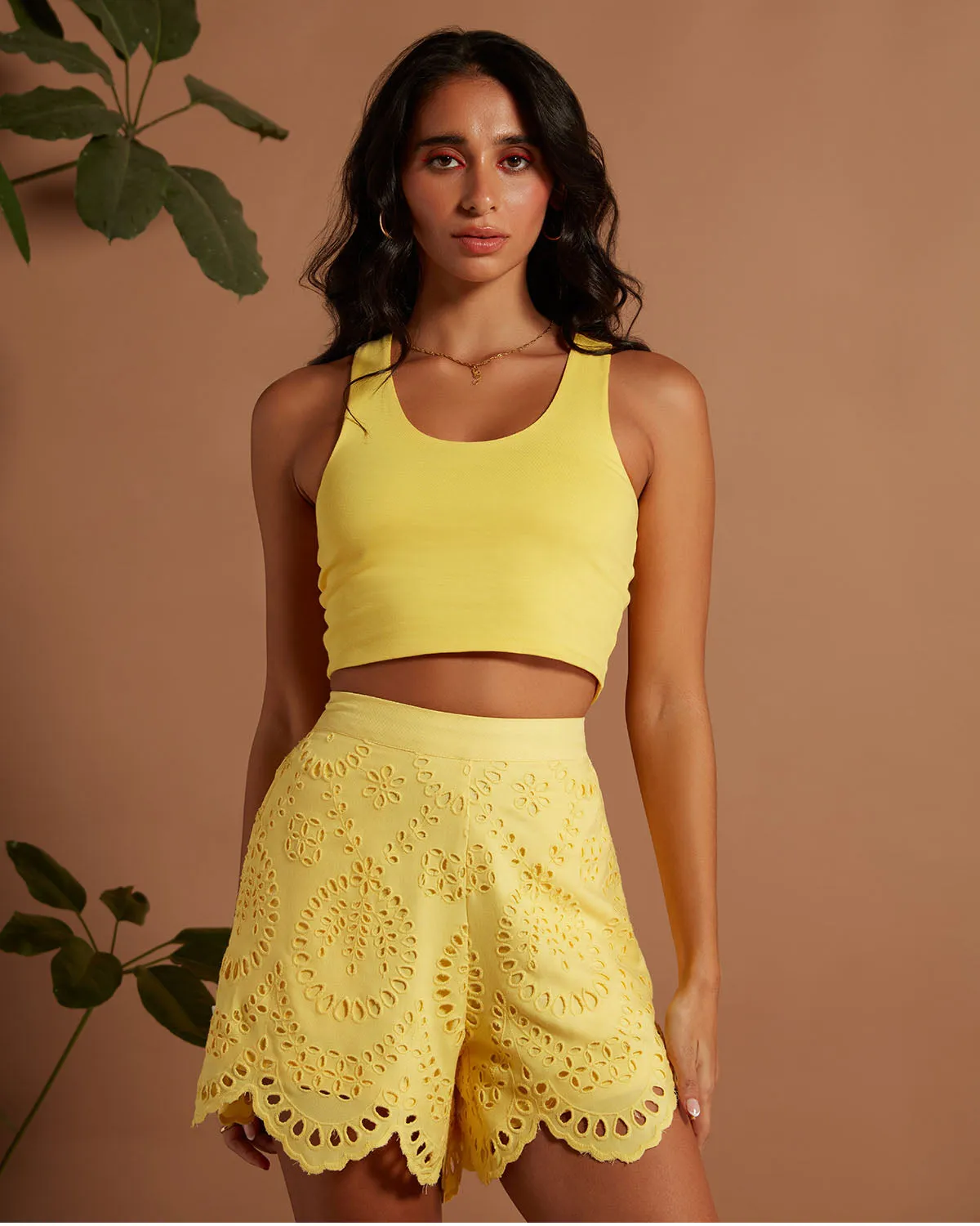 Brightside Lace Top And Crop Top Duo