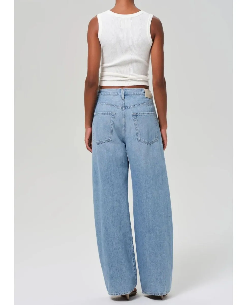 Brynn Drawstring Trouser in Blue Lace