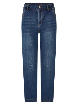 Buena Vista | Barrel O-Shape Stretch Denim Jeans | 8490 darkstone