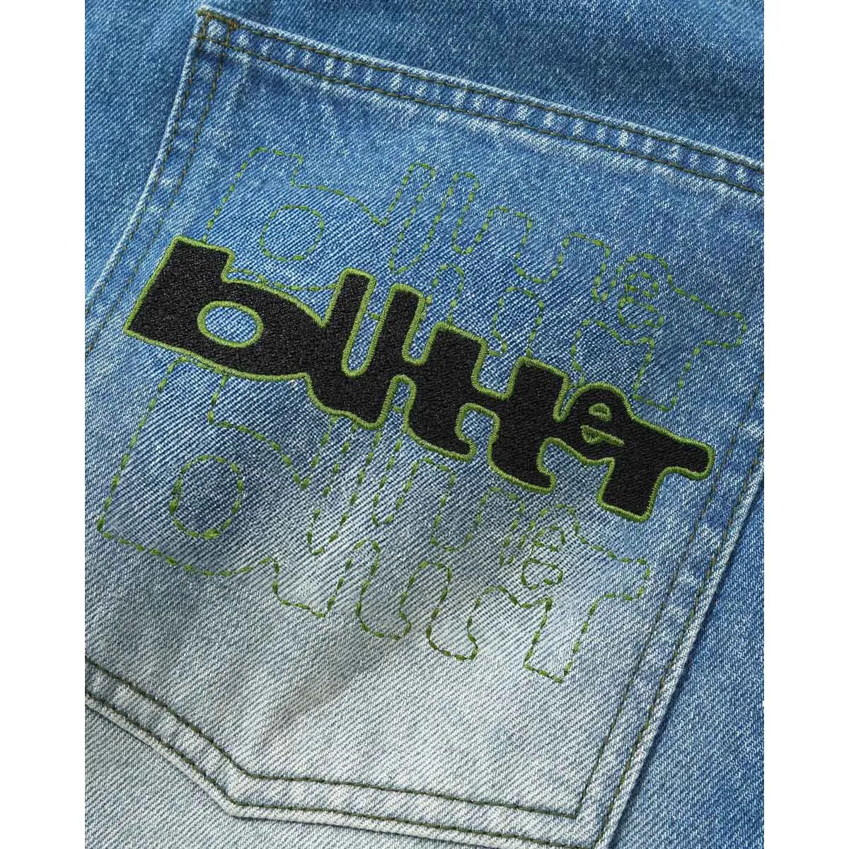 Butter Goods - Warped Denim Jeans Washed Mid Blue