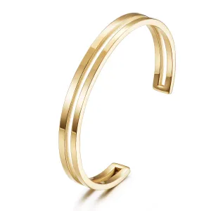 C-shaped smooth surface bracelet-NSB1958STGC