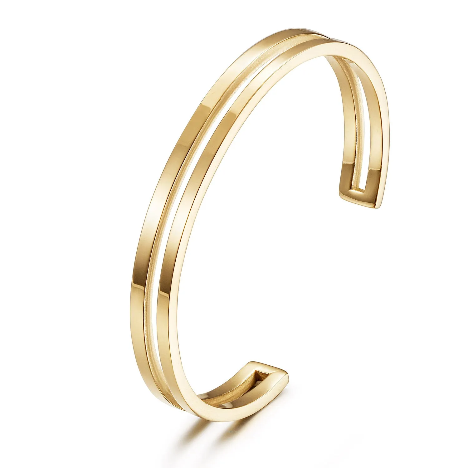 C-shaped smooth surface bracelet-NSB1958STGC
