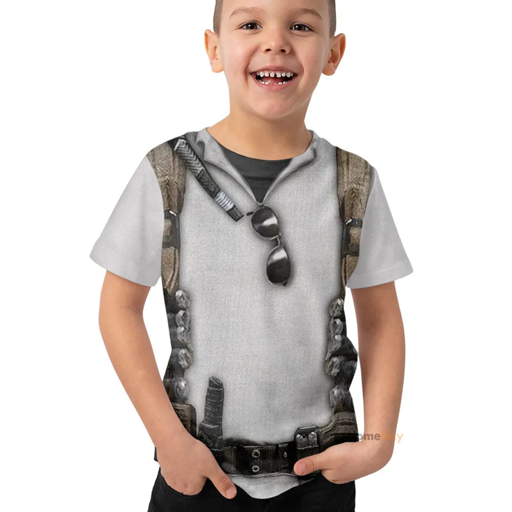 Call Of Duty Captain Soap MacTavish Custom Cosplay Costume Kid Tshirt QT209560Hf