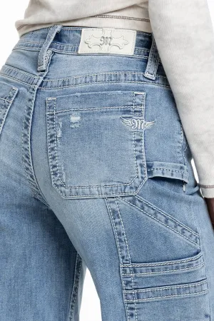 Callie Cargo Wide Leg Jeans