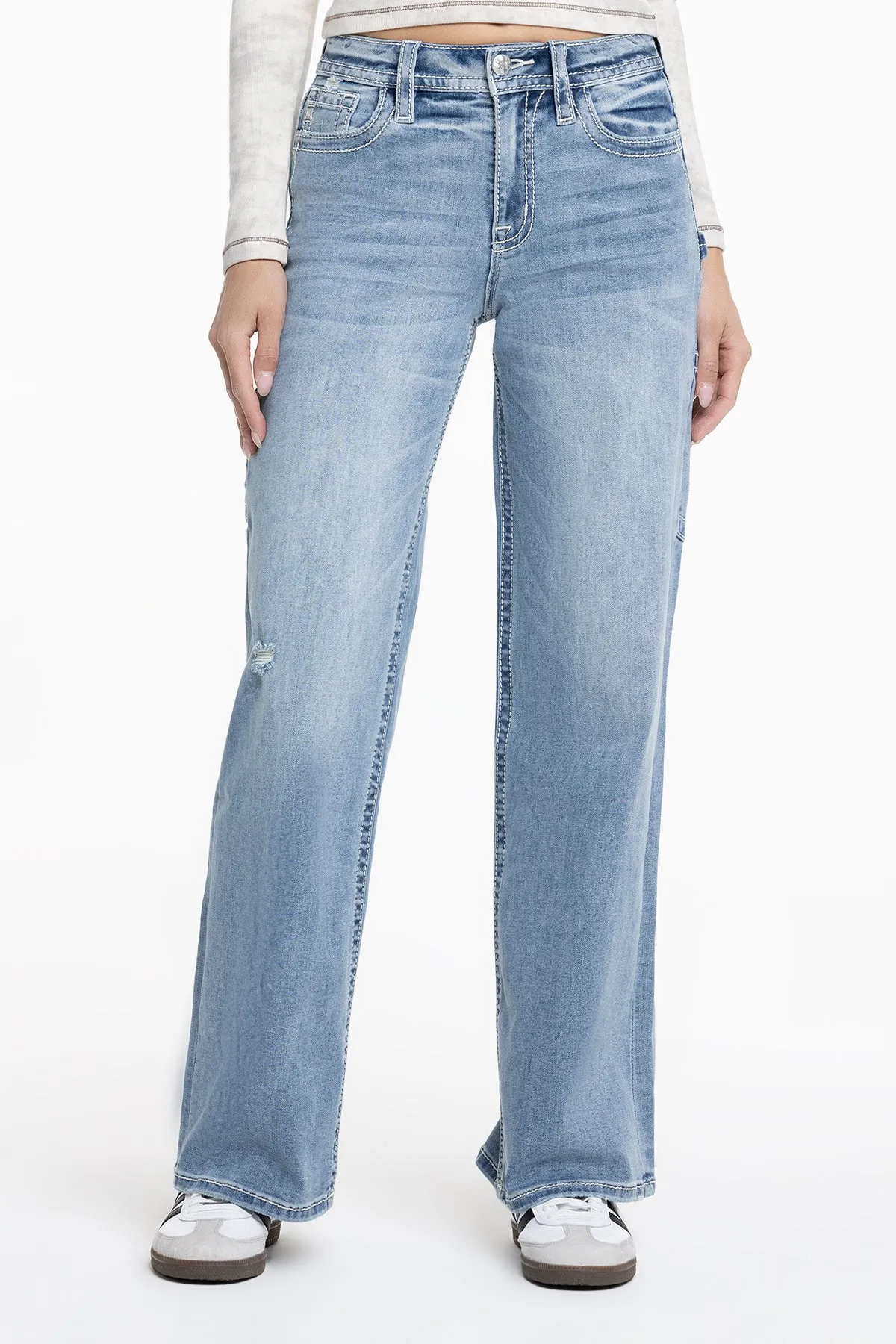 Callie Cargo Wide Leg Jeans