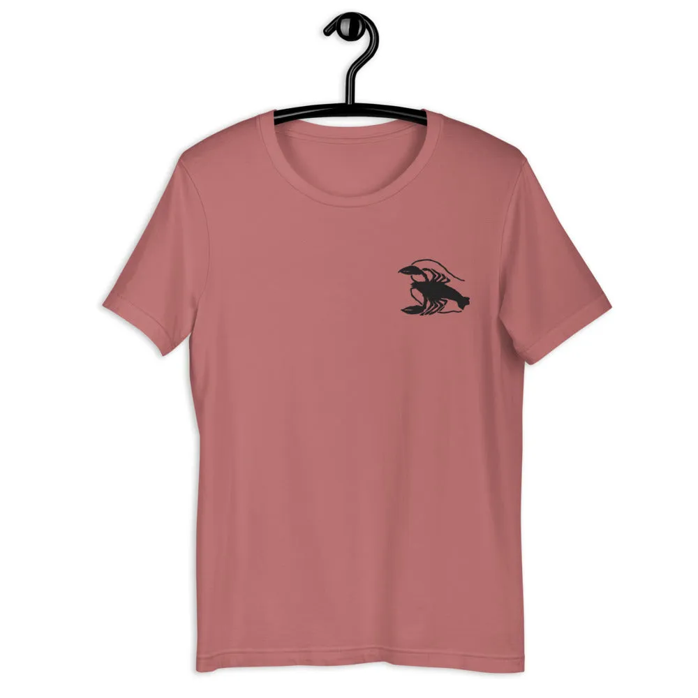 CANCER T-SHIRT - Cancer Symbol Embroidery