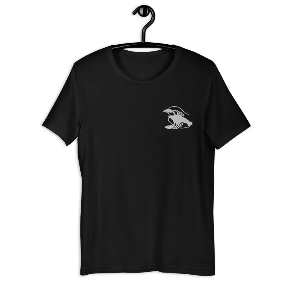 CANCER T-SHIRT - Cancer Symbol Embroidery