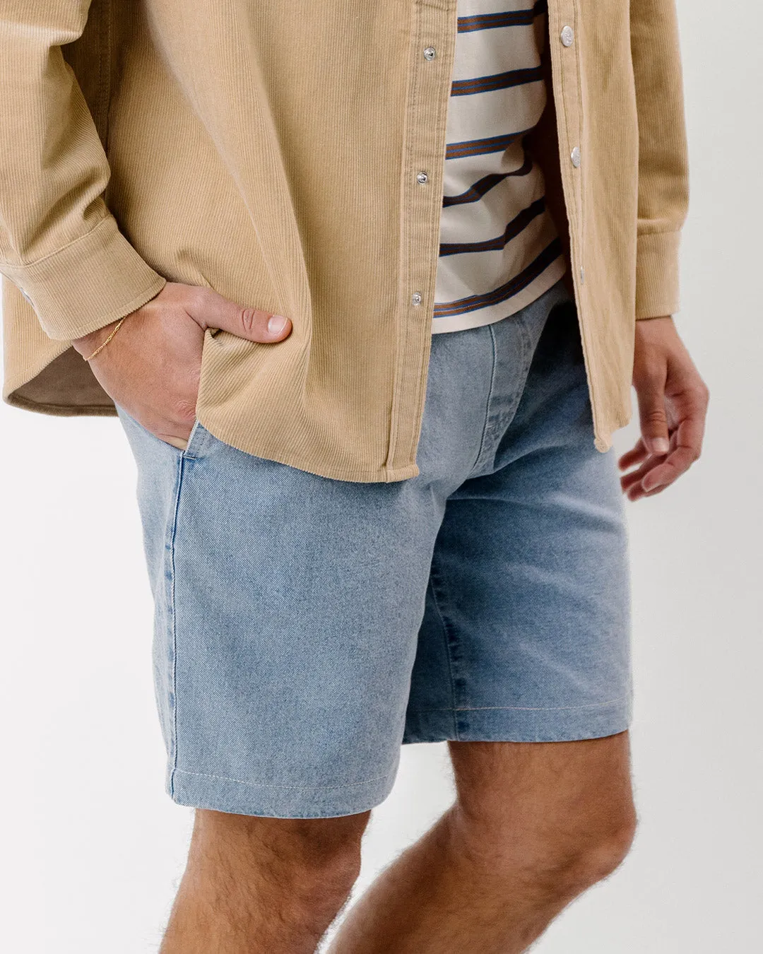 Cardiff Jean Short - Light Wash