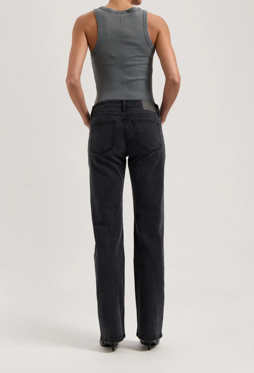 Carrie Mid Straight - Black Vintage