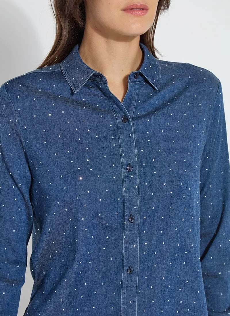 Cataleya Crystal St Chambray Shirt Curvy