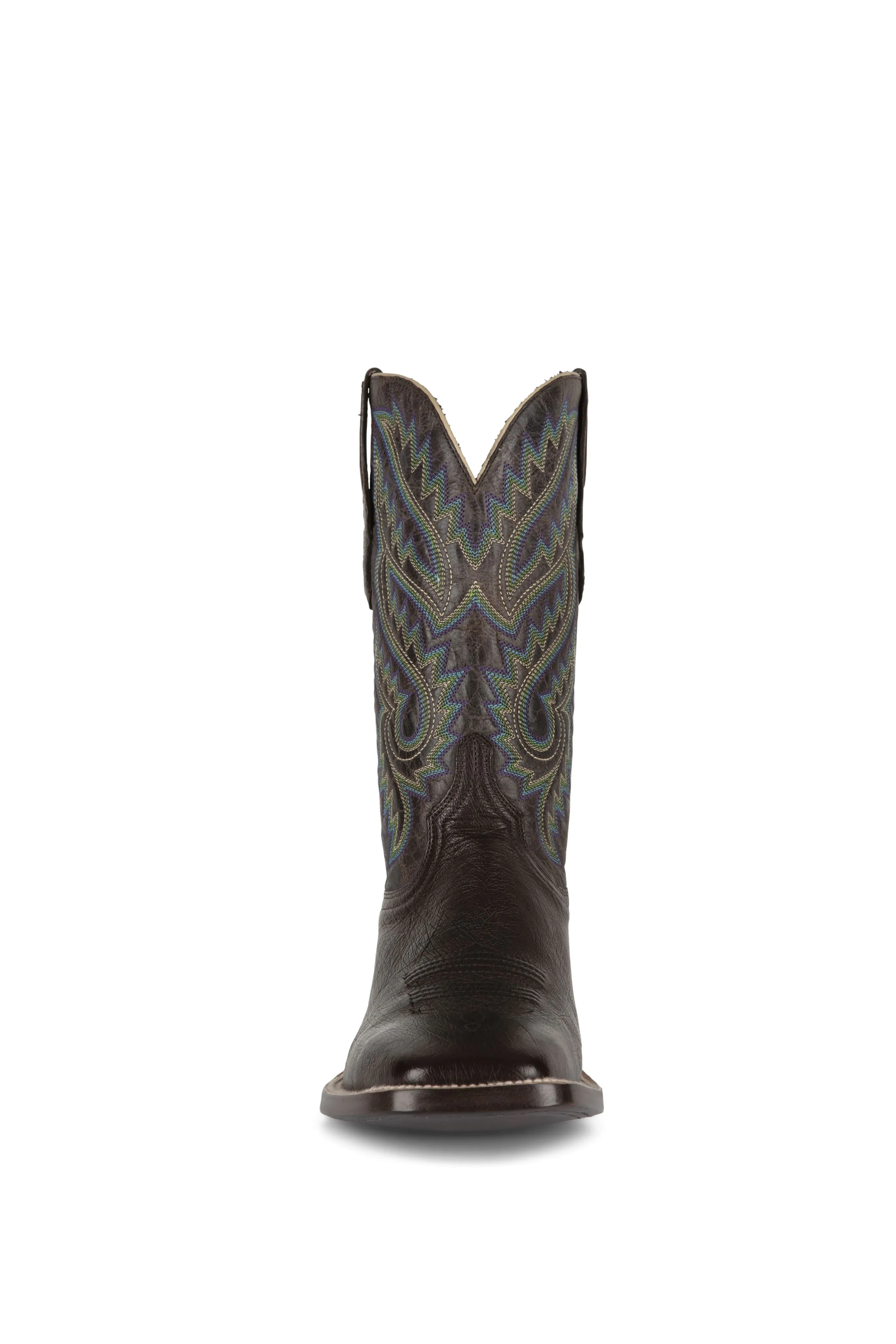 Cedar Smooth Ostrich - Square Toe - Nicotine
