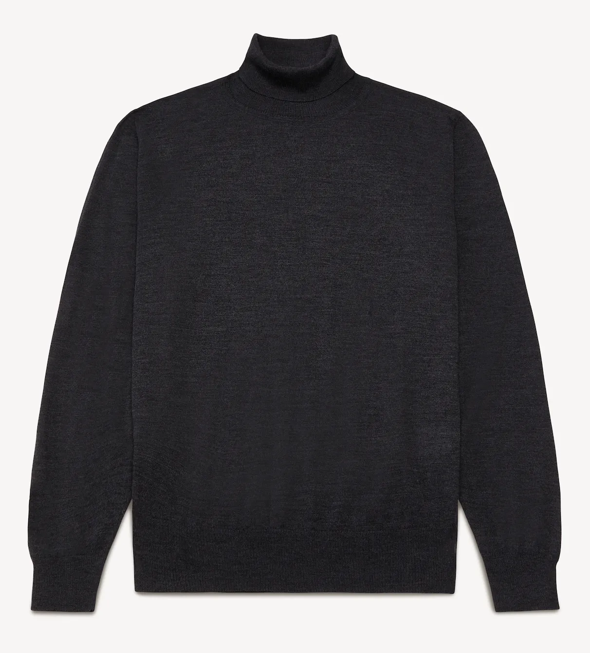 Charcoal Merino Knit Roll Neck