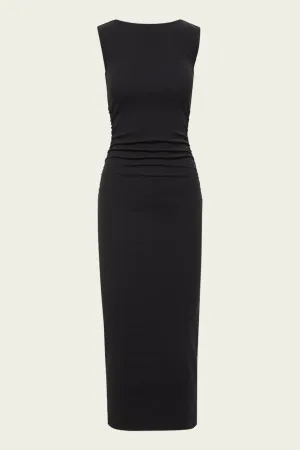 Charissa Stretch-Cotton Dress in Black