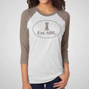 Chess Est. 600 AD - Adult Unisex Triblend Raglan Tee