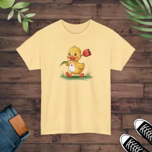 Chic Heavy Cotton Tee with Duckling Tulip Vibe