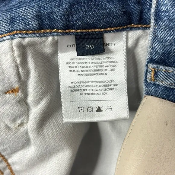 Citizens of humanity Franca denim blue jean shorts size 29