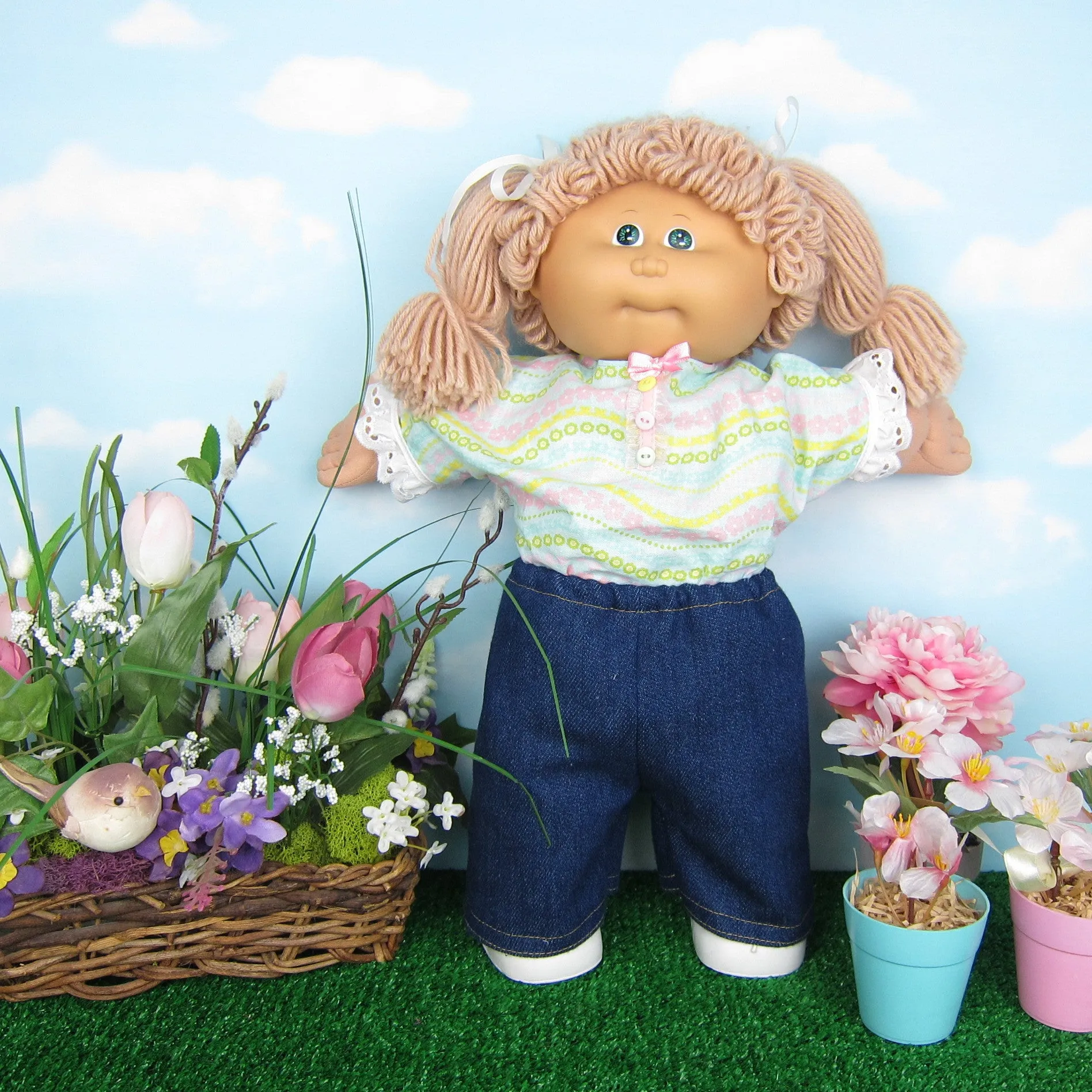Classic Blue Jeans / Pants for 16" Cabbage Patch Kids Dolls