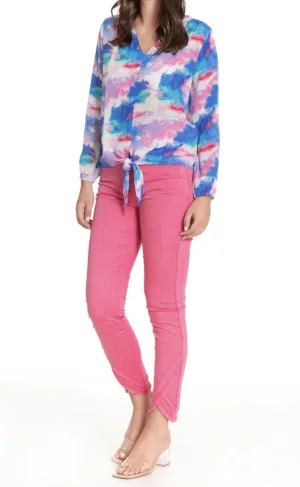 CLEARANCE Liberty Double Layer w/ Frayed Tulip Hem Skinny Ankle