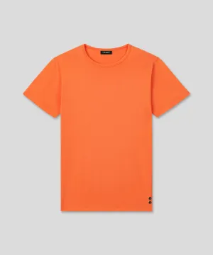 Crew Neck T-Shirt Eyelet Edition: Sunset Orange