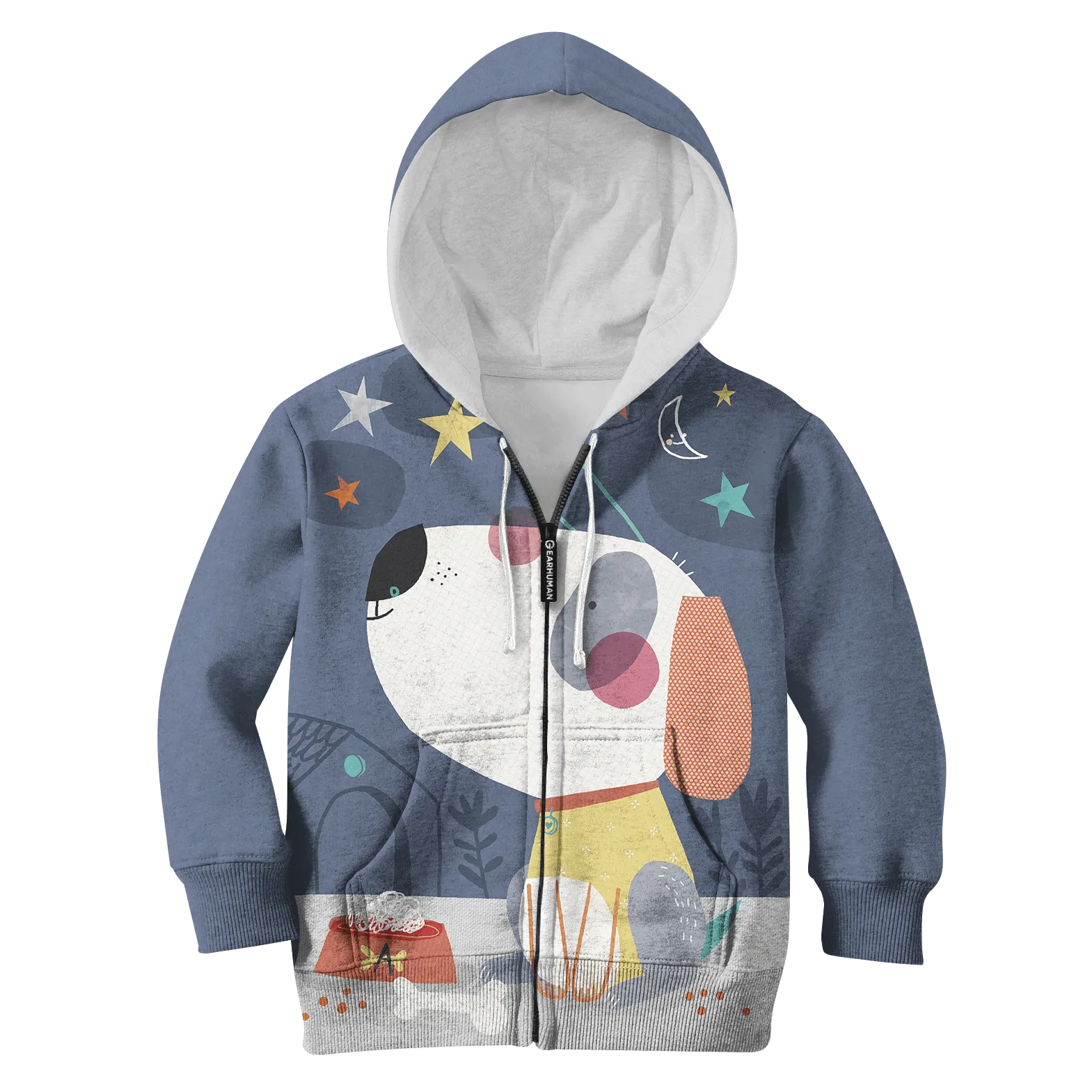 Cute Dog And His Bone Custom Cosplay Kid Hoodie