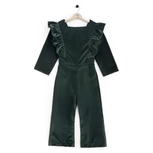 Dark Green Corduroy Jumpsuit