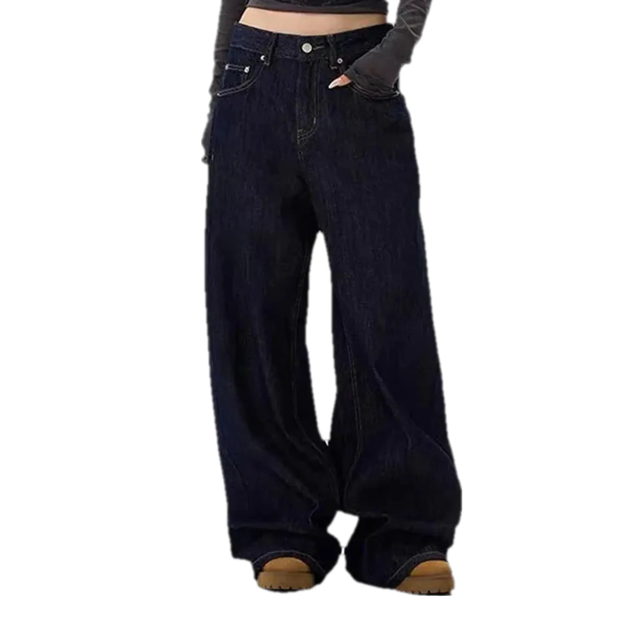 Dark mid rise men's jeans