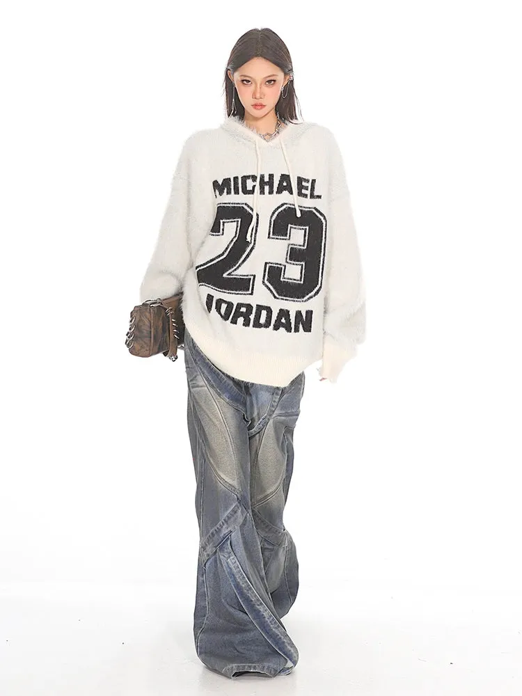 Deconstructed Strappy Denim Trousers