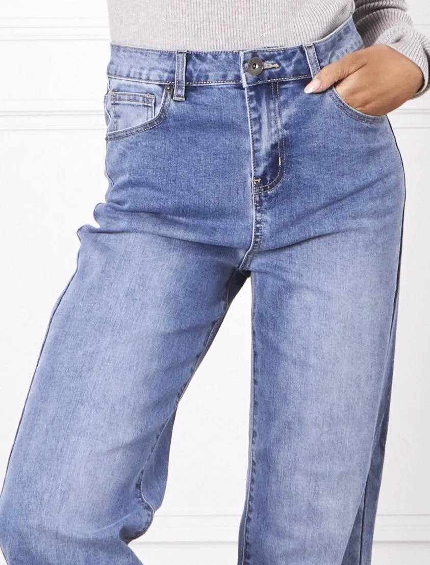 Demi Wide Leg Jeans - Blue
