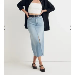 Denim Maxi Skirt in Merrimon Wash