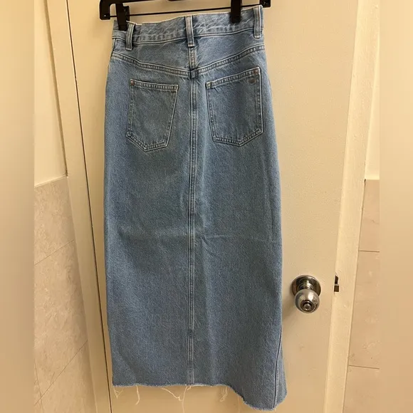 Denim Maxi Skirt in Merrimon Wash