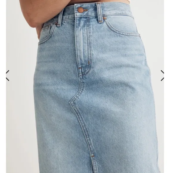 Denim Maxi Skirt in Merrimon Wash