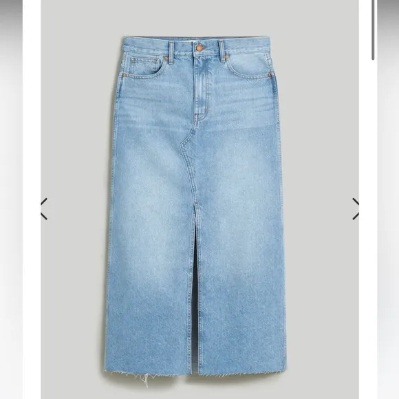 Denim Maxi Skirt in Merrimon Wash