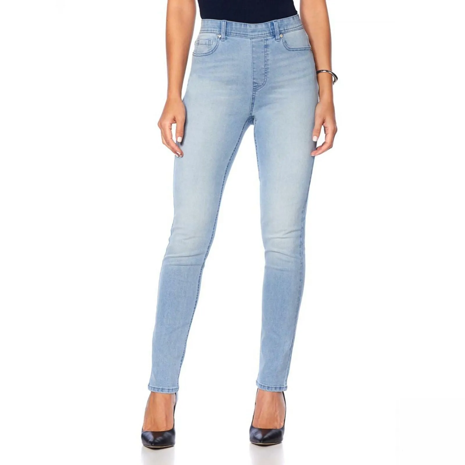 DG2 by Diane Gilman Women's Classic Stretch Denim 5-Pocket Jeggings