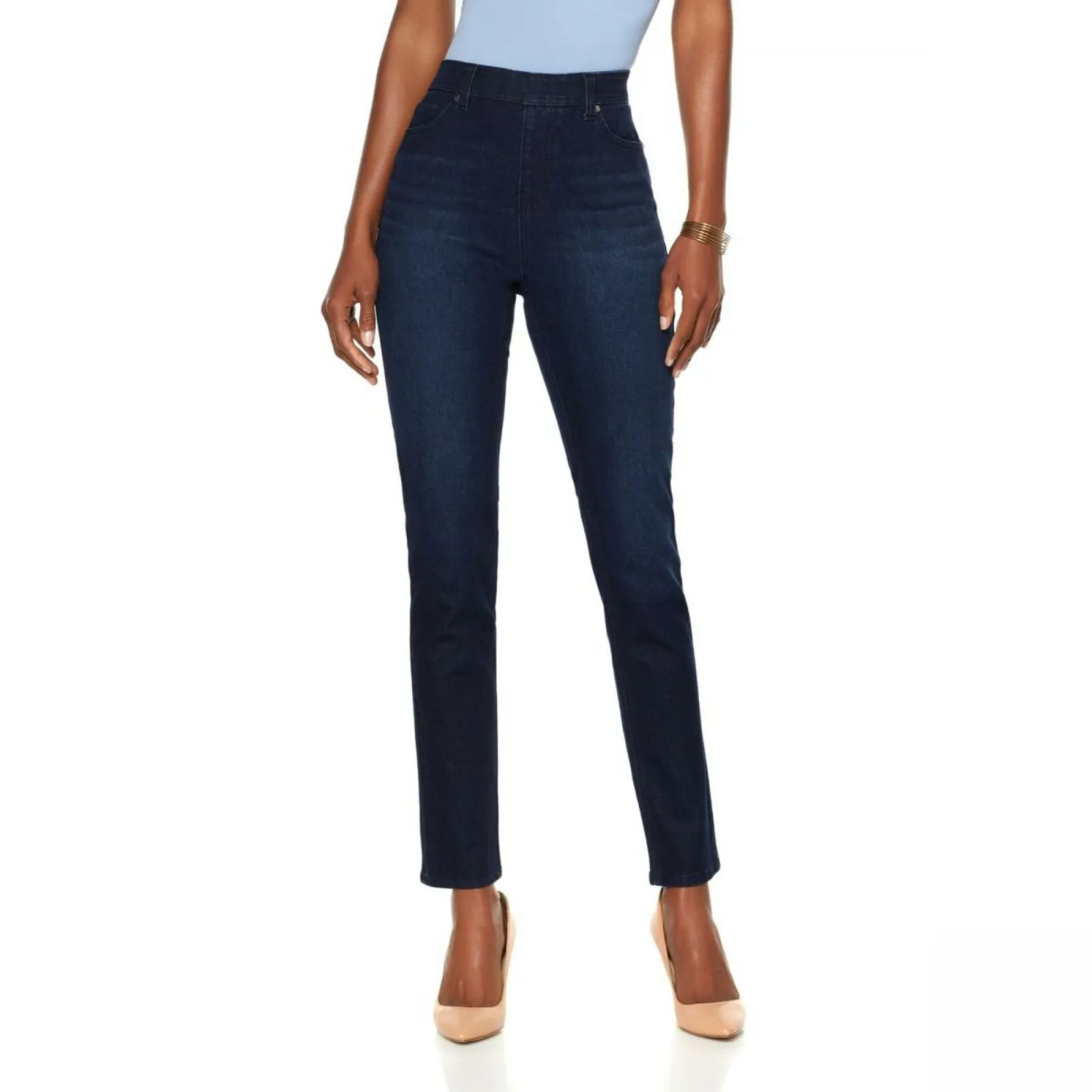 DG2 by Diane Gilman Women's Classic Stretch Denim 5-Pocket Jeggings