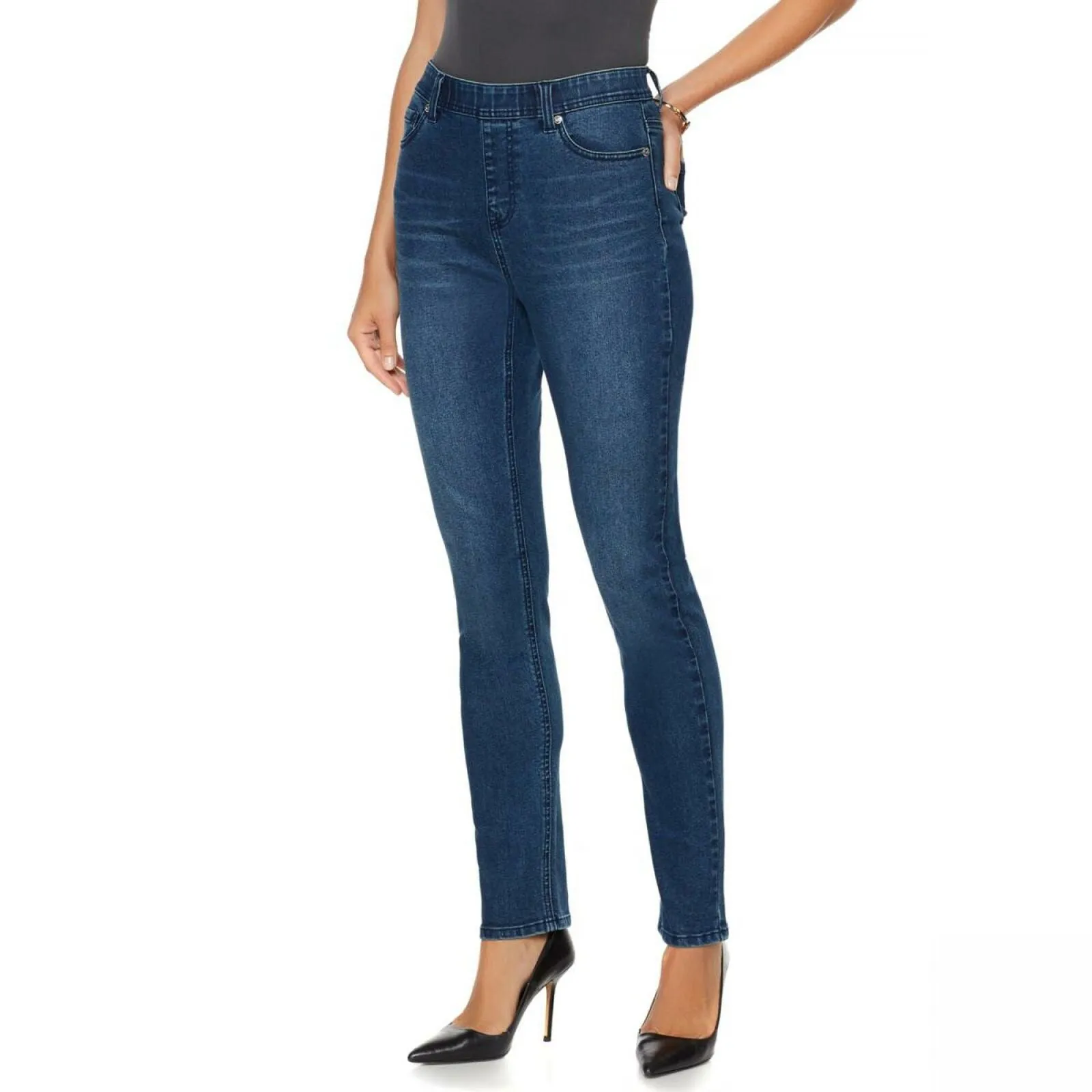 DG2 by Diane Gilman Women's Petite Size Stretch Denim Jeggings
