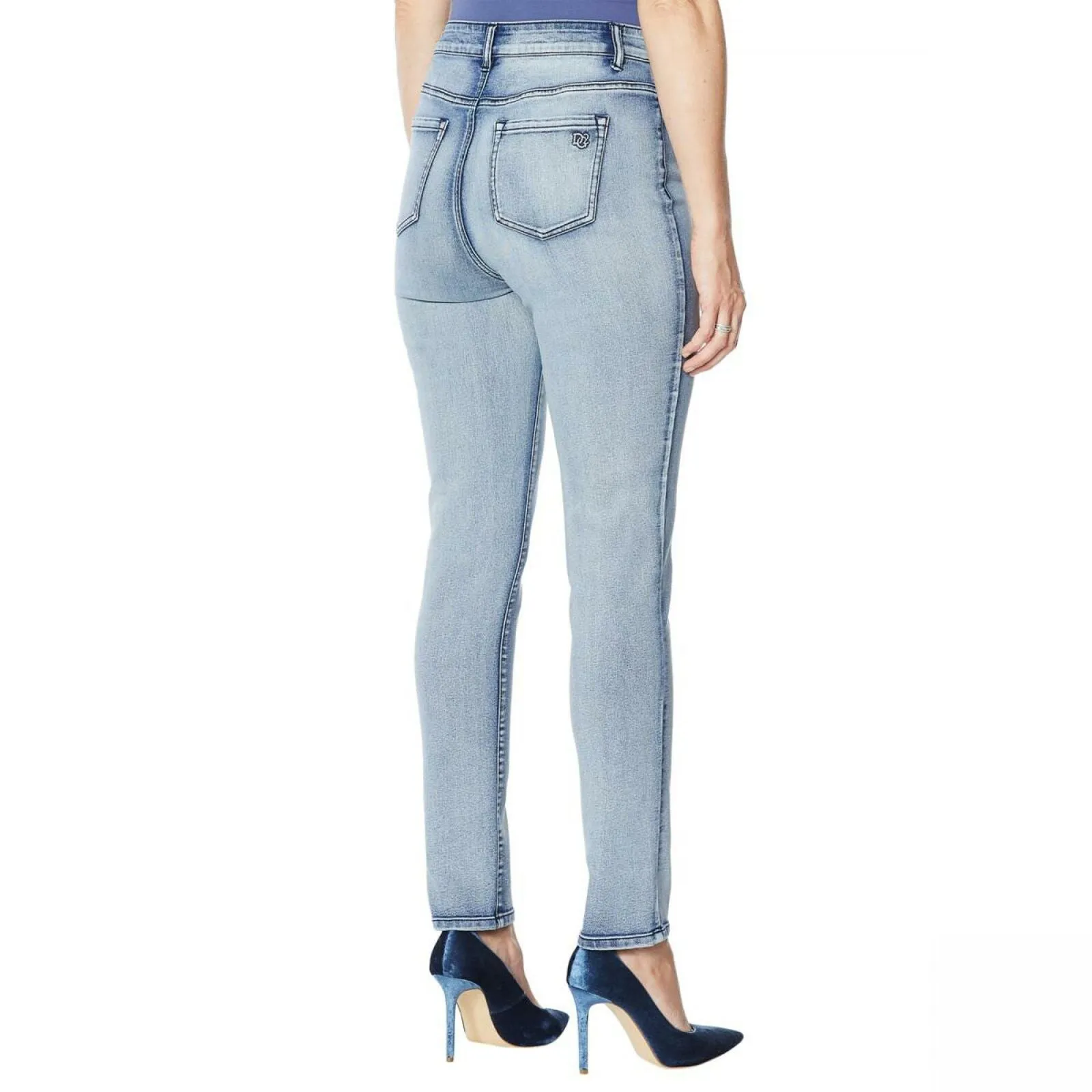 DG2 by Diane Gilman Women's Petite Sorbet Denim Pull On Skinny Jeans