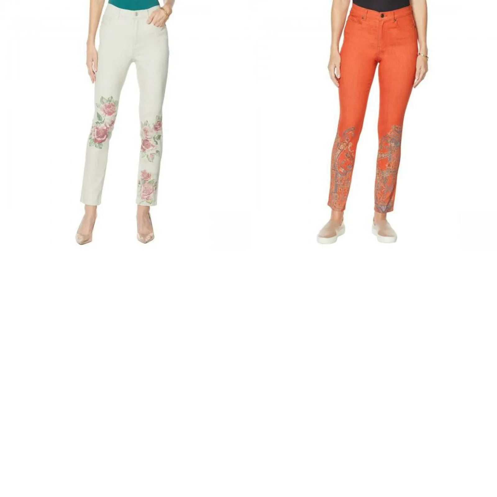 DG2 by Diane Gilman Women's Printed Skinny Jeans