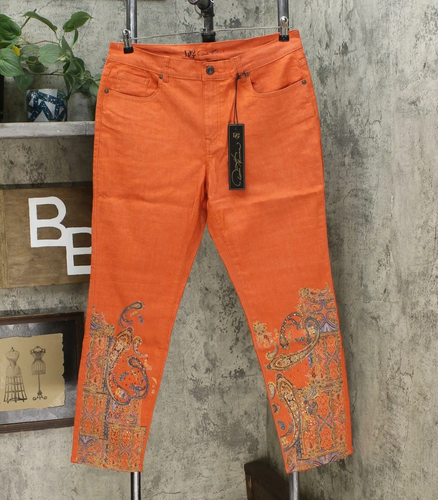 DG2 by Diane Gilman Women's Printed Skinny Jeans