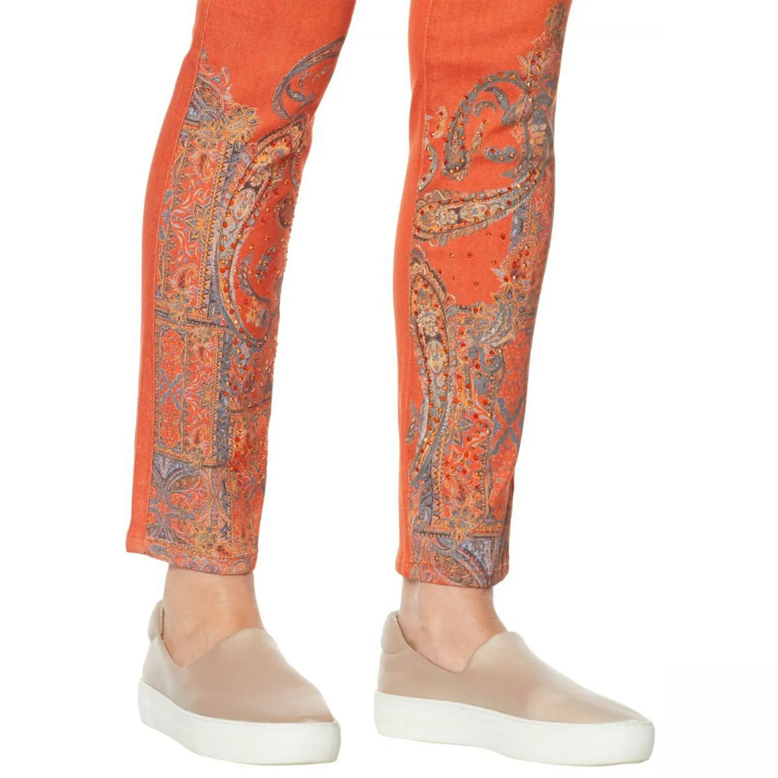 DG2 by Diane Gilman Women's Printed Skinny Jeans