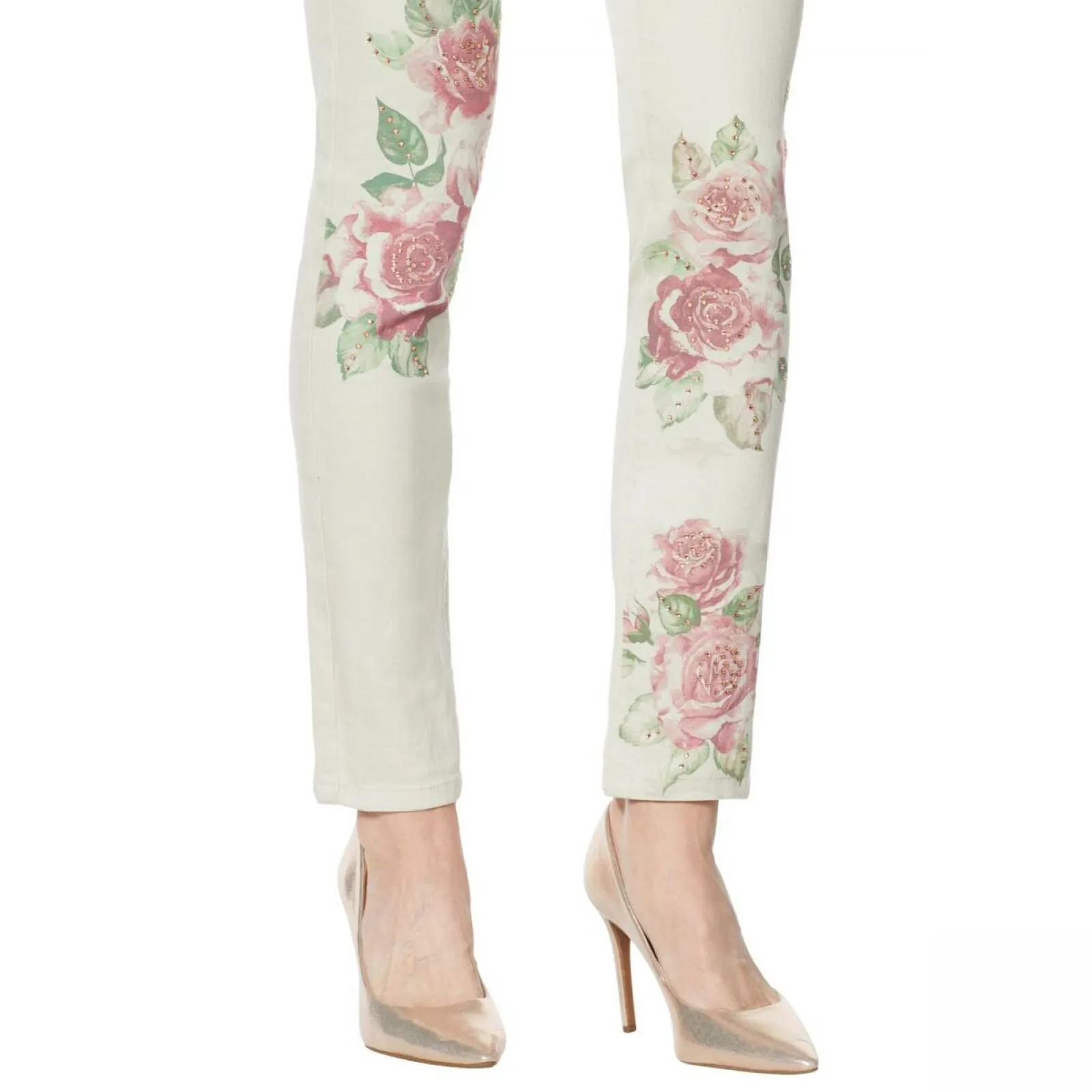 DG2 by Diane Gilman Women's Printed Skinny Jeans