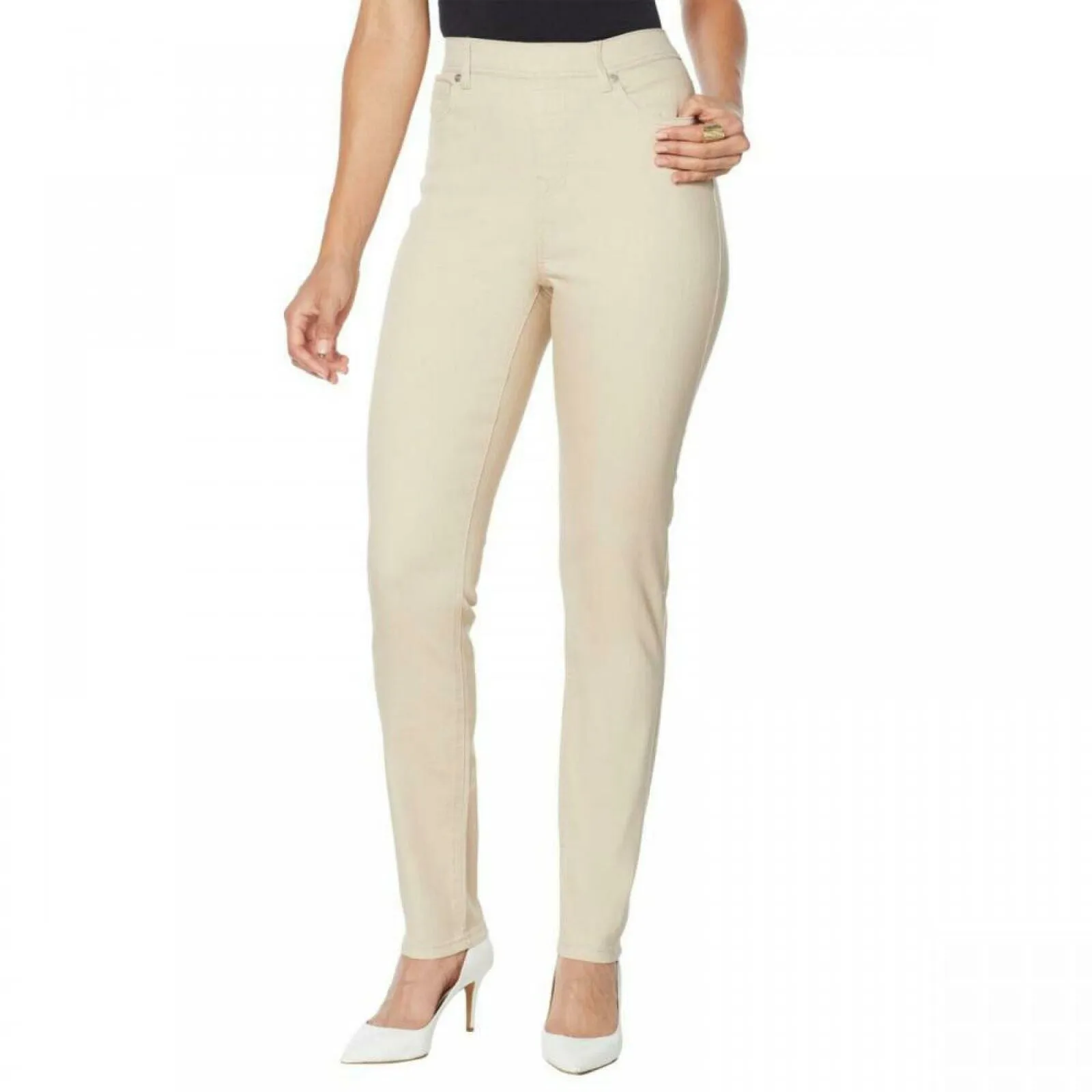 DG2 by Diane Gilman Women's Straight Stretch Denim 5 Pocket Jeggings
